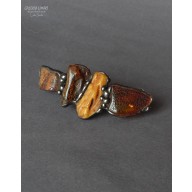Spinka do włosów handmade Bursztynowy PREZENT z klasą dla kochającej unikaty