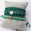 Bransoletka Boho Makrama Sznurek Emerald2