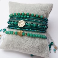 BRANSOLETKA BOHO MAKRAMA SZNUREK EMERALD2