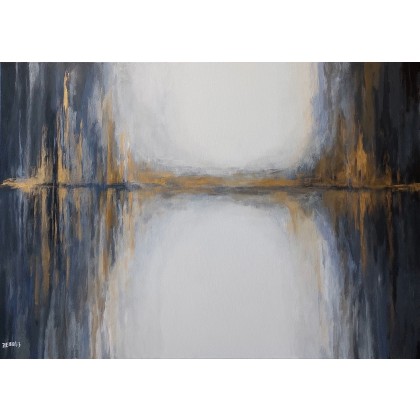 Złoty las- obraz 100/70 cm, Paulina Lebida, obrazy akryl