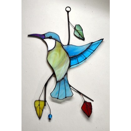 Witraż Ptak koliber, Aleksander Makarski, dekory wiszące