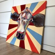 Krówka- Tęczówka Akryl na płótnie 60x60