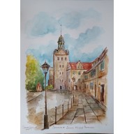 ZAMEK KSIĄŻĄT POMORSKICH W SZCZECINIE (AKWARELA)