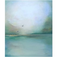 ODLATUJĄCE ŻURAWIE, OLEJ, 50X60 CM.