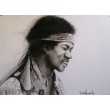 Jimi Hendrix - rysunek węglem