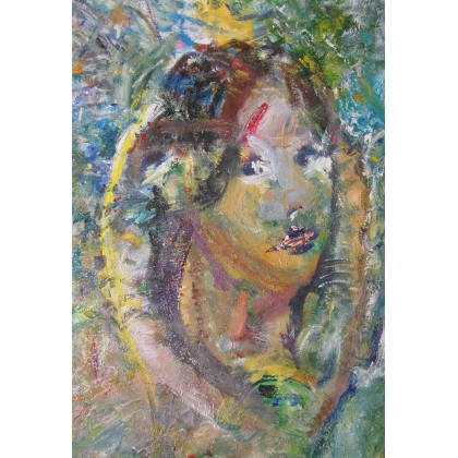 żart Dziewczyna z rogami, 70x100, Eryk Maler, obrazy olejne
