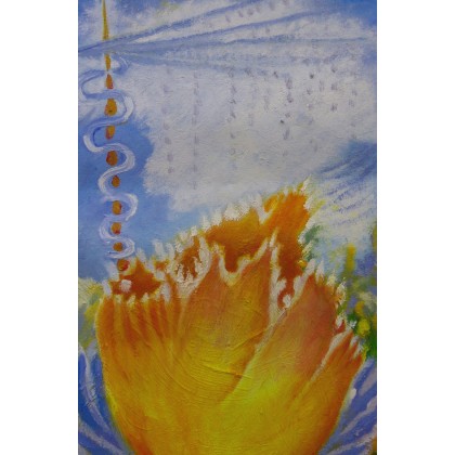 Elżbieta Goszczycka - obrazy olejne - Mały format, duży kwiat foto #1
