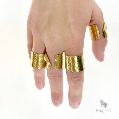 Buggy Jewels - pierścionki - Szerokie Obrączki Mosiężne - Kolekcja Antyk foto #3