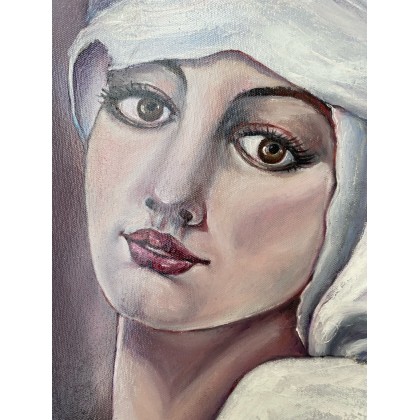 Myroslava Burlaka - obrazy olejne - Portret dziewczyny po prysznicu. Portret piękna. foto #1