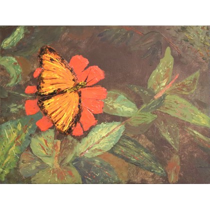 Motyl z lasu tropikalnego, Bohomazy Obrazy, obrazy akryl