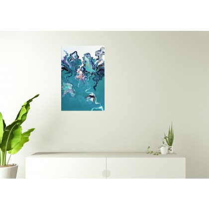 Joanna Bilska - obrazy akryl - GREEN FLOWING 40x60 cm foto #4