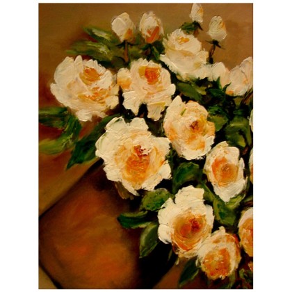 Grażyna Potocka - obrazy olejne - Róże obraz olejny 50-50cm foto #1