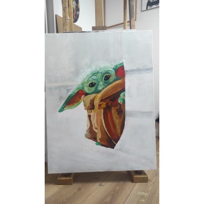 julia bronowicka - obrazy akryl - Yoda no. 1 / obraz akrylowy 100x70 / foto #1