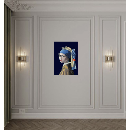 Katarzyna Stanisławek - obrazy akryl - Dziewczyna z perłą 50x70 foto #4