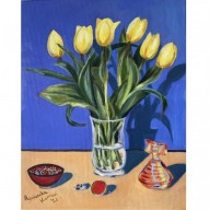 OBRAZ MARTWA NATURA Z PIERŚCIENIEM, 40×50 CM, AKRYL NA PŁÓTNIE, 2021