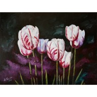 OBRAZ TULIPANY, 60×80 CM, OLEJ NA PŁÓTNIE, 2020