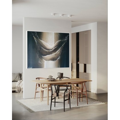 Obraz 80x100 abstrakcja brąz salon jadalnia dekoracja, KlaudiaWieclaw, obrazy akryl