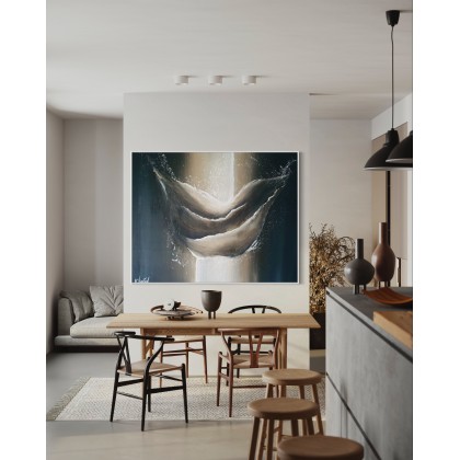 KlaudiaWieclaw - obrazy akryl - Obraz 80x100 abstrakcja brąz salon jadalnia dekoracja foto #1