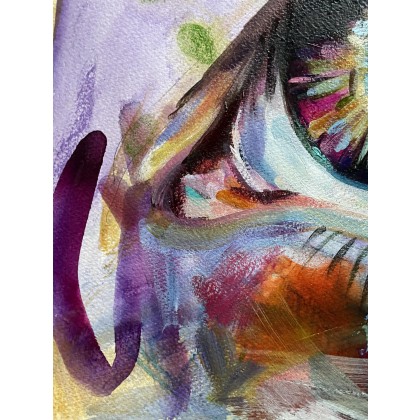 Agnieszka Kumoń - olej + akryl - Obraz Inner Vision II, techniki mieszane akryl + olej na papierze 300g, 56x36 cm foto #2