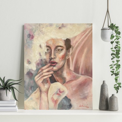 Agnieszka Kumoń - obrazy olejne - Obraz Delikatność, 40×50 cm, olej na płótnie, 2023 foto #1