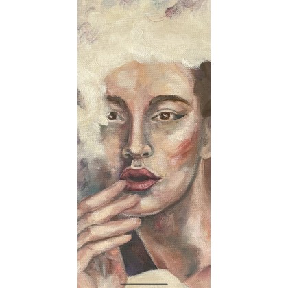 Agnieszka Kumoń - obrazy olejne - Obraz Delikatność, 40×50 cm, olej na płótnie, 2023 foto #3