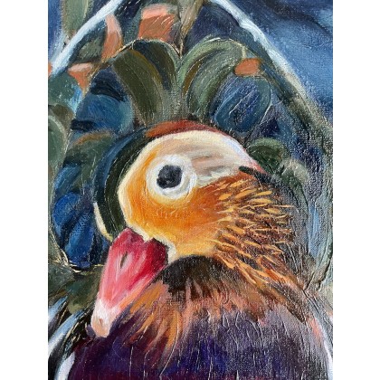 Agnieszka Kumoń - obrazy olejne - Obraz Mandarynka, 30×40 cm, olej na płótnie, 2022 foto #2