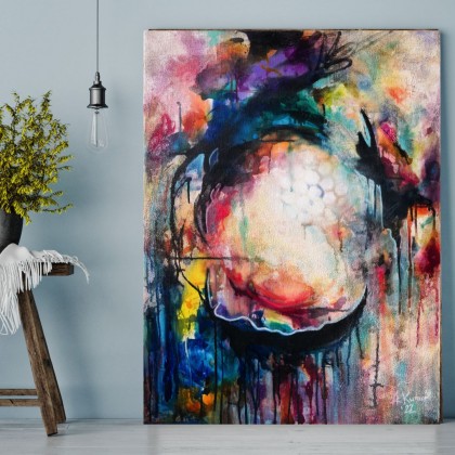 Agnieszka Kumoń - obrazy tech. mieszana - Obraz abstrakcyjny Abundance, 80×60 cm, techniki mieszane foto #1