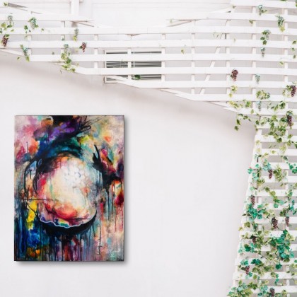 Agnieszka Kumoń - obrazy tech. mieszana - Obraz abstrakcyjny Abundance, 80×60 cm, techniki mieszane foto #2