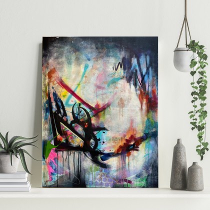 Agnieszka Kumoń - obrazy tech. mieszana - Obraz abstrakcyjny Alchemical Points II, 90×70 cm, techniki mieszane foto #2