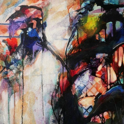 Agnieszka Kumoń - obrazy tech. mieszana - Obraz abstrakcyjny Atavism II, 80×60 cm, techniki mieszane foto #1