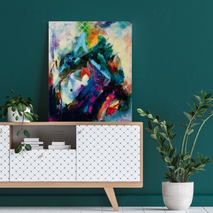 Agnieszka Kumoń - obrazy tech. mieszana - Obraz abstrakcyjny Infinite Possibilites, 40×50 cm, techniki mieszane foto #2