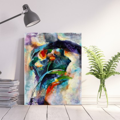 Agnieszka Kumoń - obrazy tech. mieszana - Obraz abstrakcyjny Infinite Possibilites II, 40×50 cm, techniki mieszane foto #2