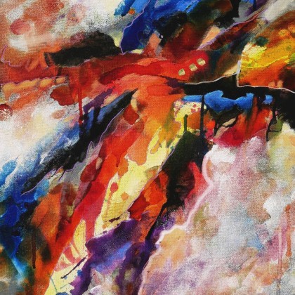 Agnieszka Kumoń - obrazy tech. mieszana - Obraz abstrakcyjny My Way, 60×50 cm, techniki mieszane foto #2