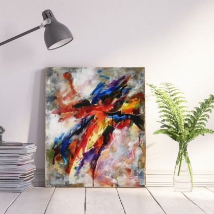 Agnieszka Kumoń - obrazy tech. mieszana - Obraz abstrakcyjny My Way, 60×50 cm, techniki mieszane foto #3