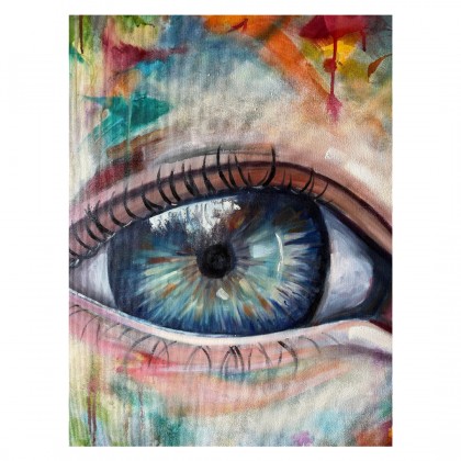 Agnieszka Kumoń - olej + akryl - Obraz abstrakcyjno - realistyczny New Vision I, 90×70 cm, techniki mieszane + olej foto #2