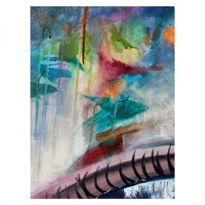 Agnieszka Kumoń - olej + akryl - Obraz abstrakcyjno - realistyczny New Vision I, 90×70 cm, techniki mieszane + olej foto #3