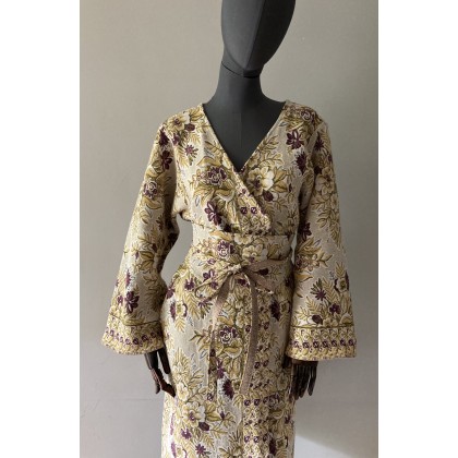 PinPin Joanna Musialska - kurtki,żakiety - Kimono katana tkana bawełna w kwiaty. foto #2