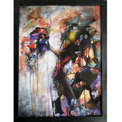 Wydruk obrazu Atavism II, format 30 x 40 cm, ramka drewniana, lakierowana, Agnieszka Kumoń, plakaty