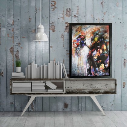 Agnieszka Kumoń - plakaty - Wydruk obrazu Atavism II, format 30 x 40 cm, ramka drewniana, lakierowana foto #1