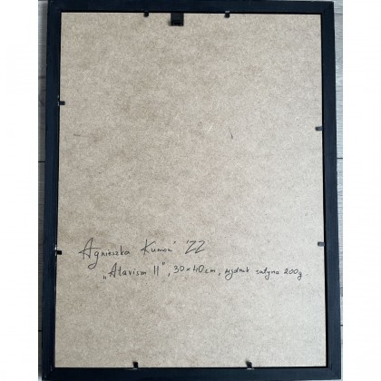 Agnieszka Kumoń - plakaty - Wydruk obrazu Atavism II, format 30 x 40 cm, ramka drewniana, lakierowana foto #3