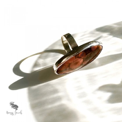 Buggy Jewels - pierścionki - Srebrny pierścionek z jaspisem makowym foto #1