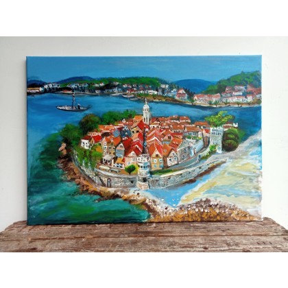 Krystyna Mościszko - obrazy akryl - Chorwacja wyspa Korcula foto #1