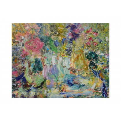 Eryk Maler - obrazy olejne - Po deszczu, wazony, 70x90 foto #1