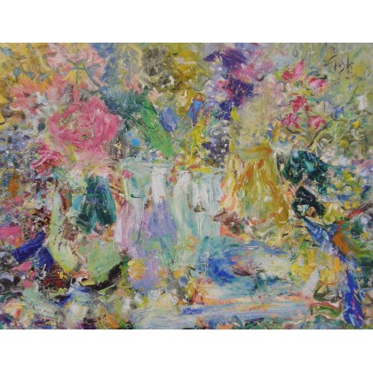 Eryk Maler - obrazy olejne - Po deszczu, wazony, 70x90 foto #3