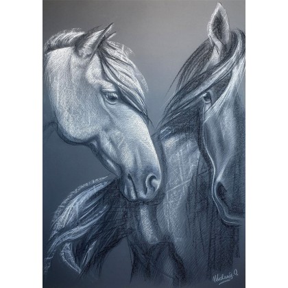 Horses, Oksana Malanij, pastele suche
