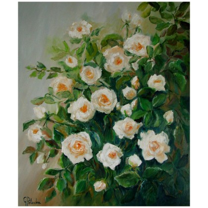 Róże obraz olejny 60-50cm, Grażyna Potocka, obrazy olejne