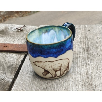 Kubek ceramiczny miś polarny (c664), Shiraja, naczynia