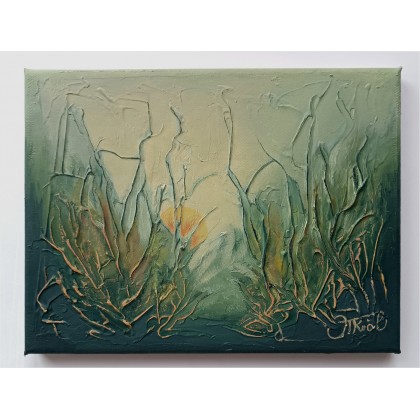 Dzikość natury, Olej, 24 x 18,5 cm., Joanna Tomczyk, obrazy olejne