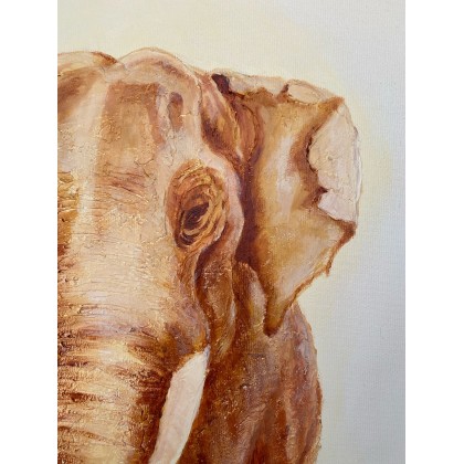Myroslava Burlaka - obrazy akryl - Złoty słoń. foto #1