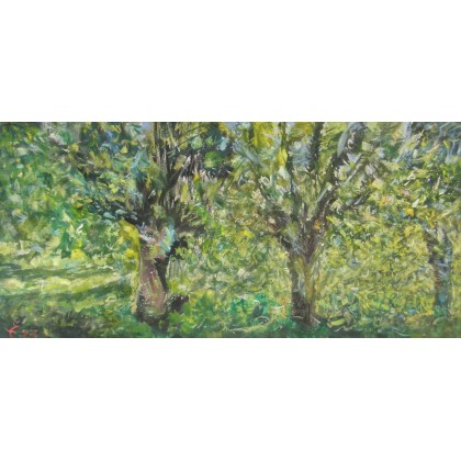 Wierzby - Niedziela, 120x60, Eryk Maler, obrazy olejne